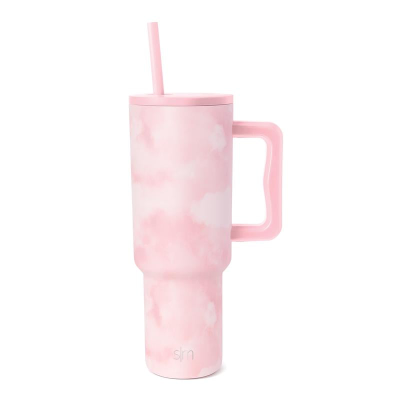 Simple Modern Trek Tumbler with Handle and Straw Lid - Vacuum Insulated Stainless Steel, Reusable, Cupholder Friendly