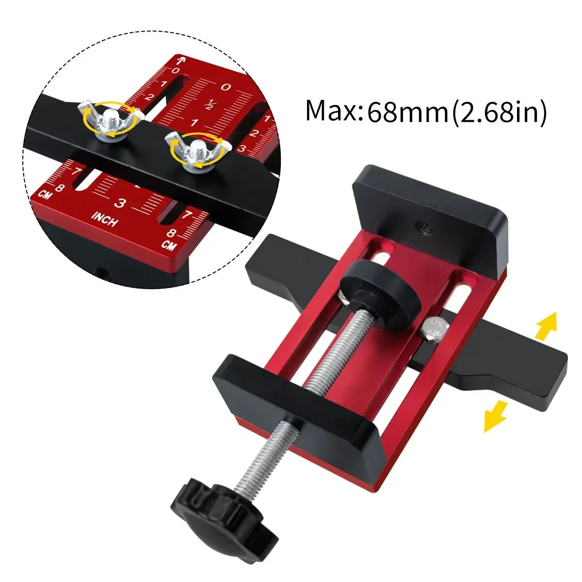 Aluminum Cabinet Door Positioning Jig, Precision Measurement Drilling Tool,Manual Tool Kit for Home Renovation,No Power Required