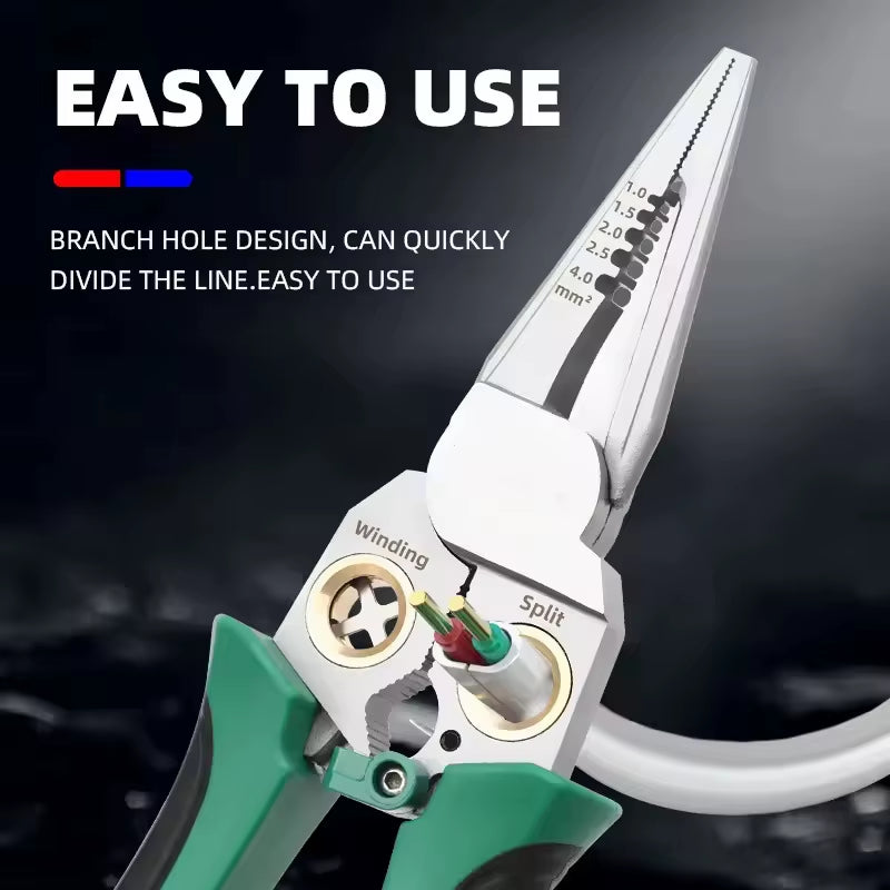 8 in 1 Wire Stripping Pliers Multifunction Electrician Cable Stripper Cutting Splitting Repair Hand Tools Pliers