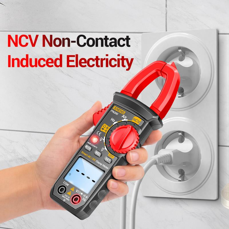 Digital Clamp Meter Multimeter Testerwith AC/DC Current,Voltage, Ncvamp Ohm Voit 4000 Counts Metermeasures Capacitance, Resistance,Diodes, Continuity Frequencybacklight Electrican Tools Electrical Meter Contactor