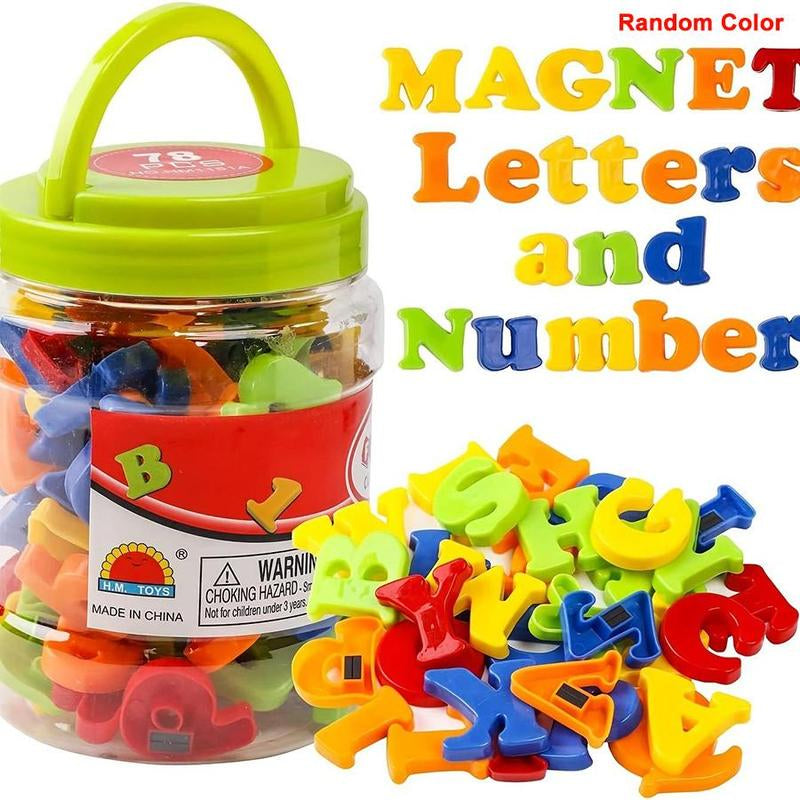 Letter & Number Toy for Boys & Girls, 78Pcs Colorful Alphabet Magnets for Toddlers, Fridge Magnets, Educational Learning Toy for Preschool Kids