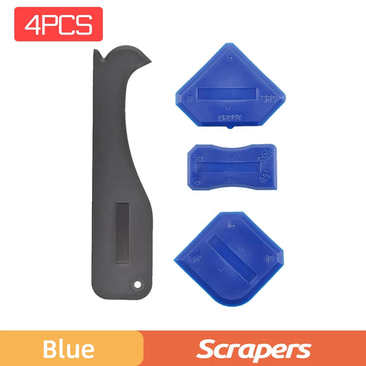 5 in 1 Silicone Scraper Sealant Smooth Remover Tool Set Caulking Finisher Smooth Grout Kit Floor Mould Removal Hand Tools Set