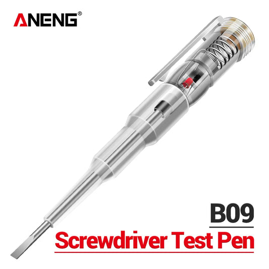 B09 Electrical Test Pen One Word Bit Screwdriver Non-Contact Induction Intelligent Voltage Indicator Light Tester Pen Tool