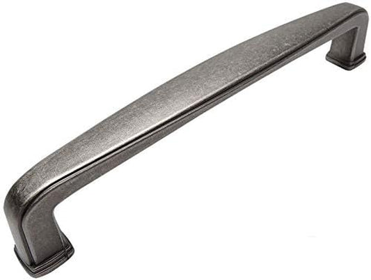 10 Pack 4392-128WN Weathered Nickel Modern Cabinet Hardware Handle Pull - 5" Inch (128Mm) Hole Centers