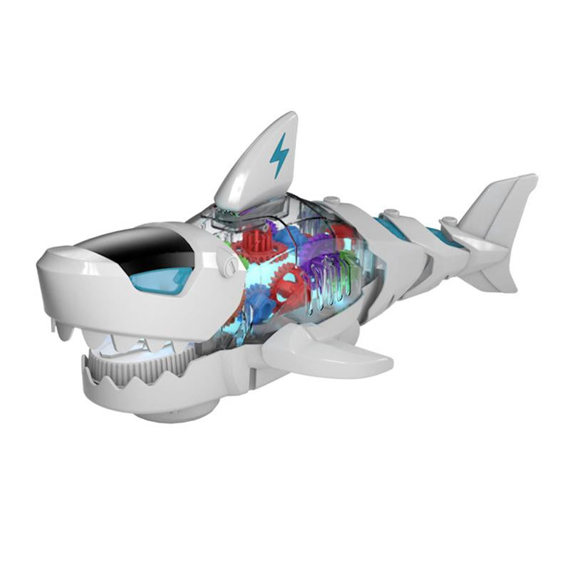 Gear Shark Light Music Electric Simulation Great White Shark Model Toy