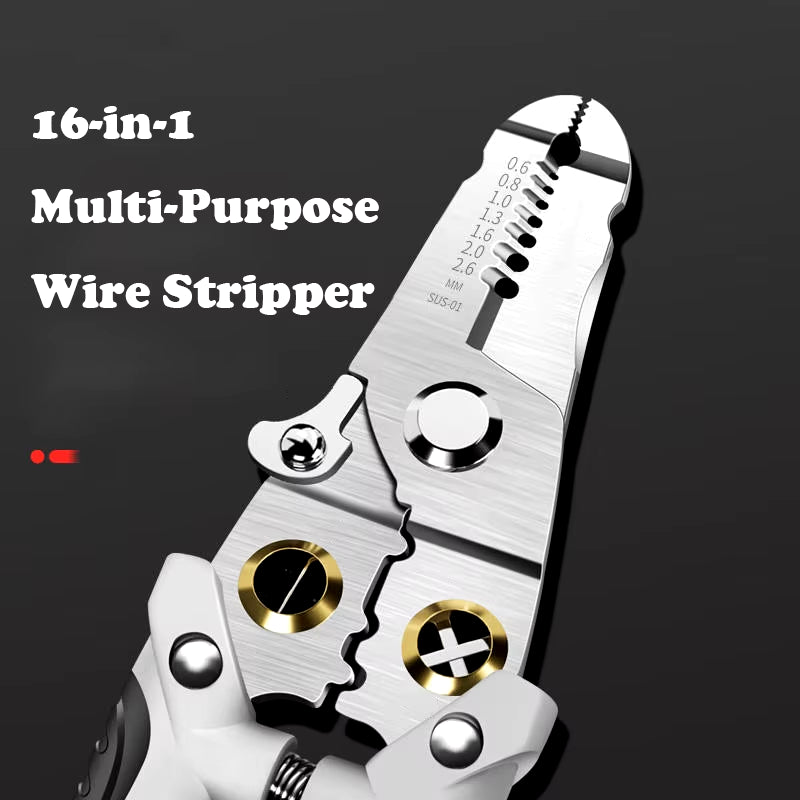 Multi-Purpose Wire Stripping Tool Stripper Scissors Crimper and Pliers Best Tools for Professional Electricians Hand Tools