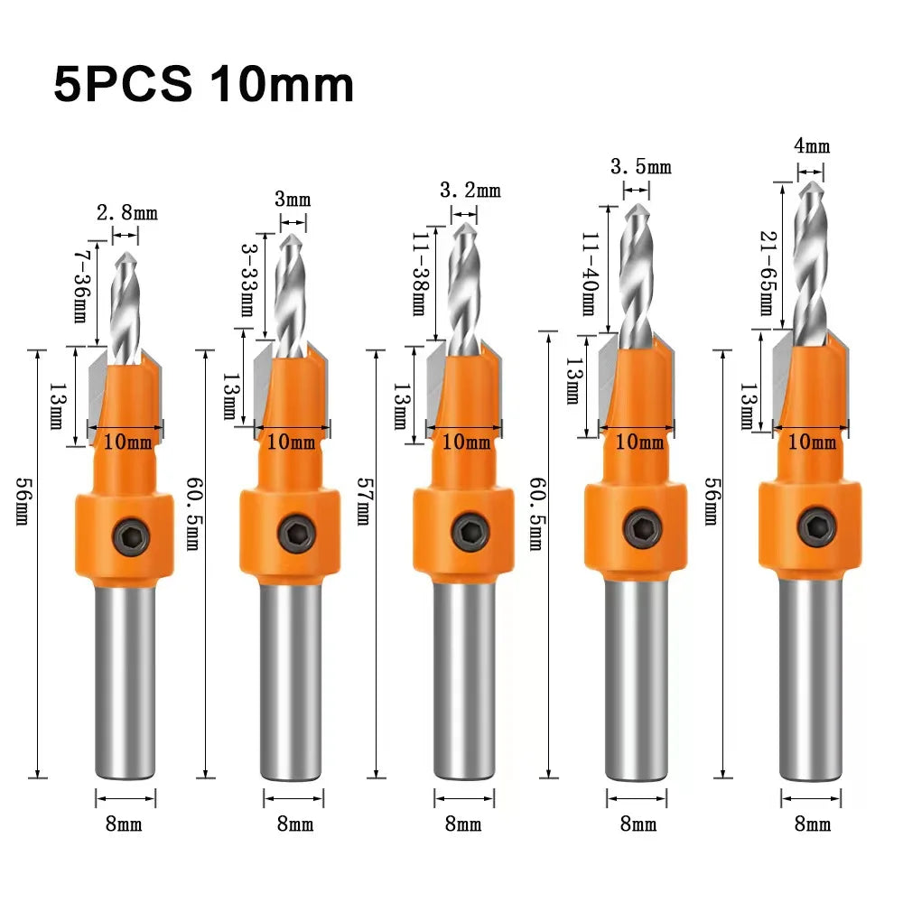 6 8 12MM 1/4′′ 1/2′′ SHANK Flush Trim Router Bit with 4 Blade Woodworking Milling Cutter for Wood BIT Router Bit Set Fresa New