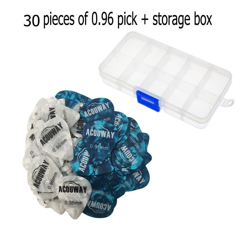 Multicolor Guitar Picks with Storage Box, 30Pcs/Set Durable Guitar Picks with Storage Case, Guitar Accessories, Christmas Gift