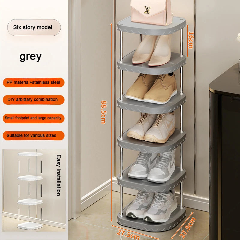 Simple Multi-Layer Shoe Organizer Simple Shoes Rack Plastic Storage Cabinet Bedroom Storage Cabinet Plastic Creative Shoe Rack