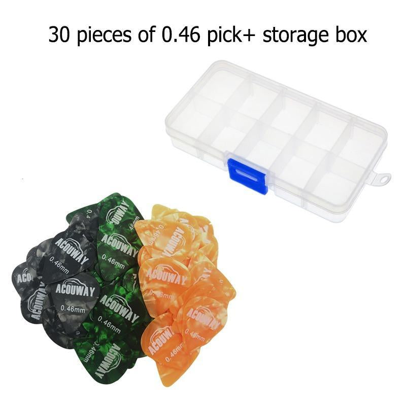 Multicolor Guitar Picks with Storage Box, 30Pcs/Set Durable Guitar Picks with Storage Case, Guitar Accessories, Christmas Gift