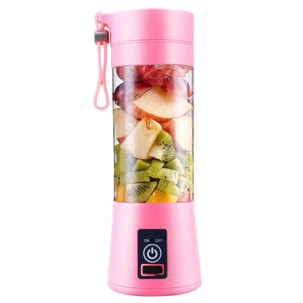 500Ml 4 Blades Mini Portable Electric Fruit Juicer USB Rechargeable Smoothie Maker Blender Machine Sports Bottle Juicing Cup