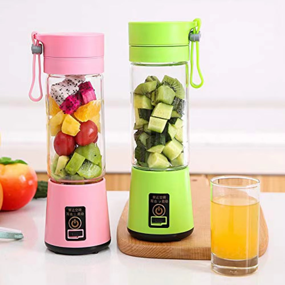 500Ml 4 Blades Mini Portable Electric Fruit Juicer USB Rechargeable Smoothie Maker Blender Machine Sports Bottle Juicing Cup