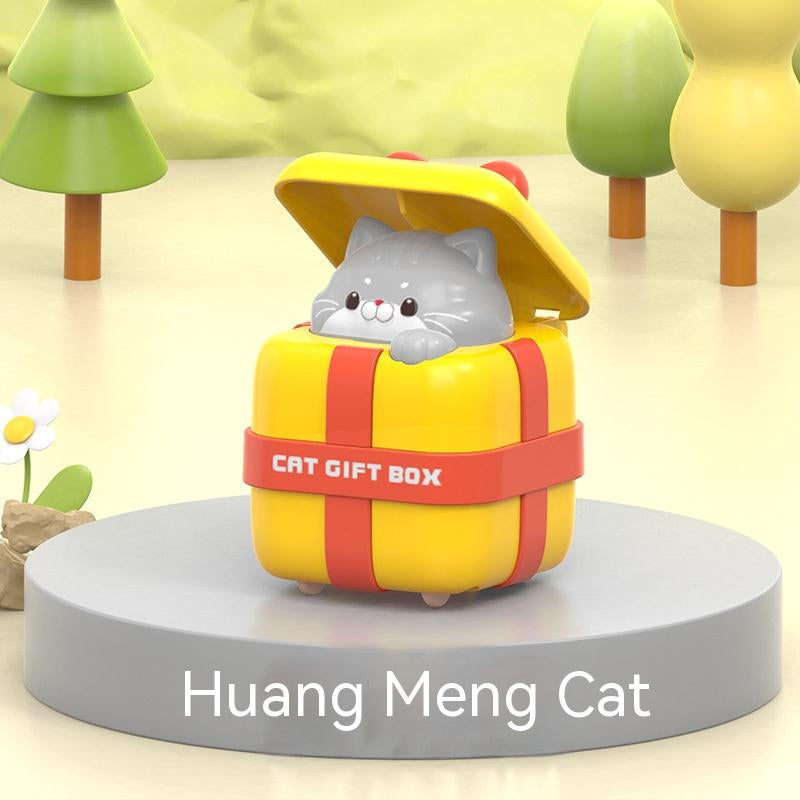 The Latest Cat Press Toy Car, Creative Cartoon Inertial Pull-Back Car, Decompression Interactive Toy