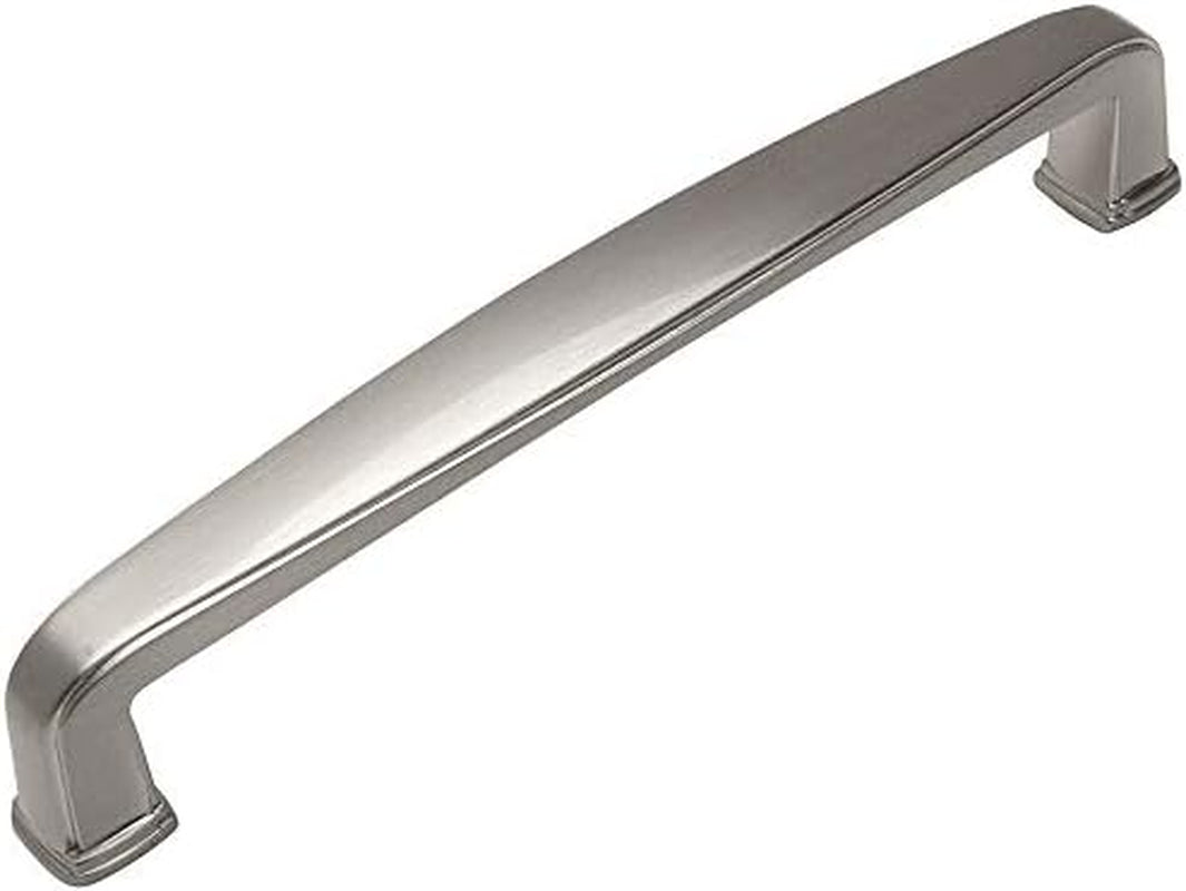 10 Pack -  4392-128SN Satin Nickel Modern Cabinet Hardware Handle Pull - 5" Inch (128Mm) Hole Centers