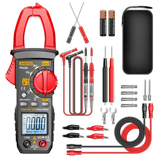 Digital Clamp Meter Multimeter Testerwith AC/DC Current,Voltage, Ncvamp Ohm Voit 4000 Counts Metermeasures Capacitance, Resistance,Diodes, Continuity Frequencybacklight Electrican Tools Electrical Meter Contactor