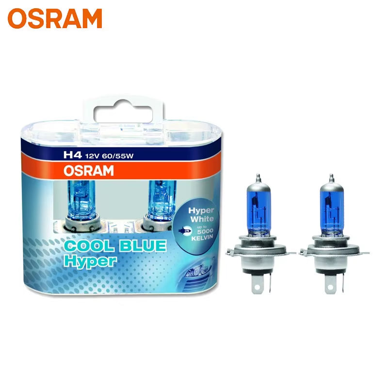 H7 H4 H1 H11 HB3 9005 HB4 9006 Halogen Headlight Car Light Hi/Lo Beam 5300K 12V 55W Cool Blue Hyper White Bulb(2 Pieces)