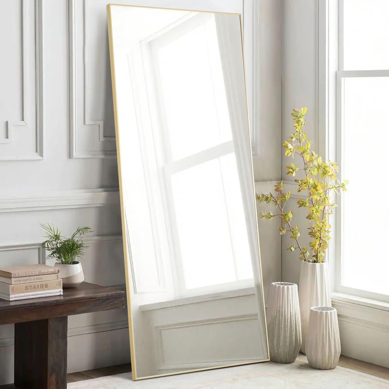 Sweet Furniture S - Full Length Mirror Floor Mirror Standing Hanging or Leaning Wall Standing Mirror Home Decor, Upgraded Nano Glass