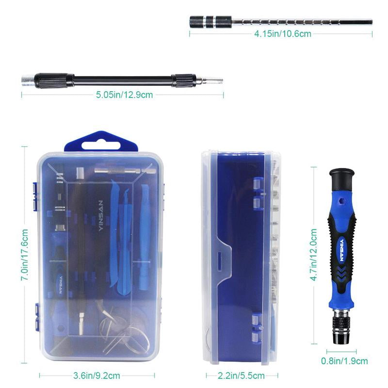 115-Piece Precision Screwdriver Set - 101 Bits for Electronics, Computer, Laptop & Phone Repair | Complete Tool Kit with Metallic Box Toolbox