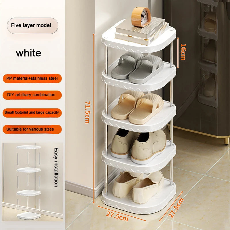 Simple Multi-Layer Shoe Organizer Simple Shoes Rack Plastic Storage Cabinet Bedroom Storage Cabinet Plastic Creative Shoe Rack