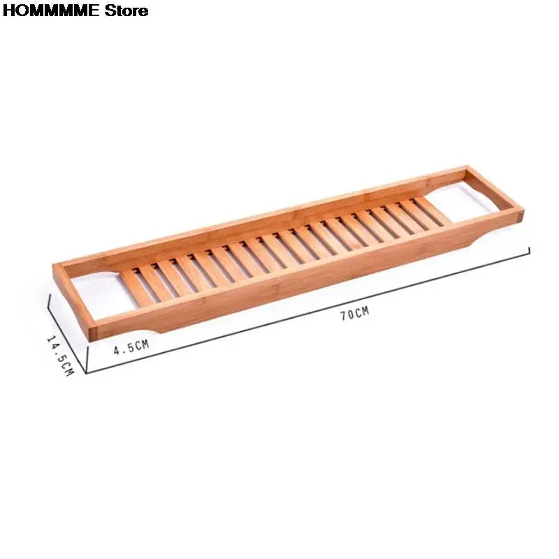 1PC Bamboo Extension Antiskid Bathroom Multi Function Bathtub Shelf Toilet Spa Bath Shelf Bathtub Tray Bathtub Accessories