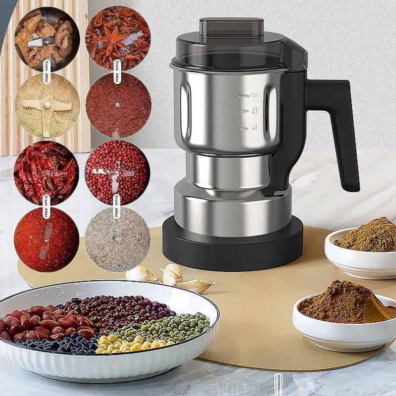 Stainless Steel Electric Coffee Bean Mill, 1 Count 500ML/0.47 Quart Capacity Grinding Machine, Multifunctional Household Grinding Machine for Home Kitchen