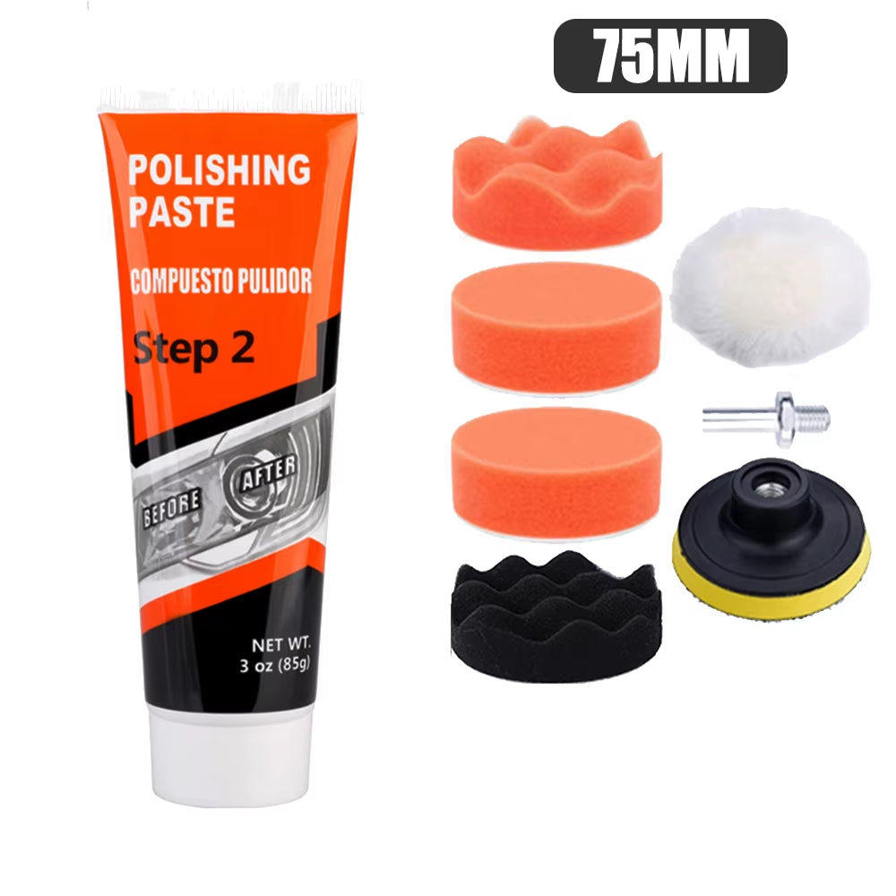 Car Headlight Restoration Polishing Kits Chemical Brightener Headlamp Repair Light Lens Polisher Cleaning Paste Refurbish Tool