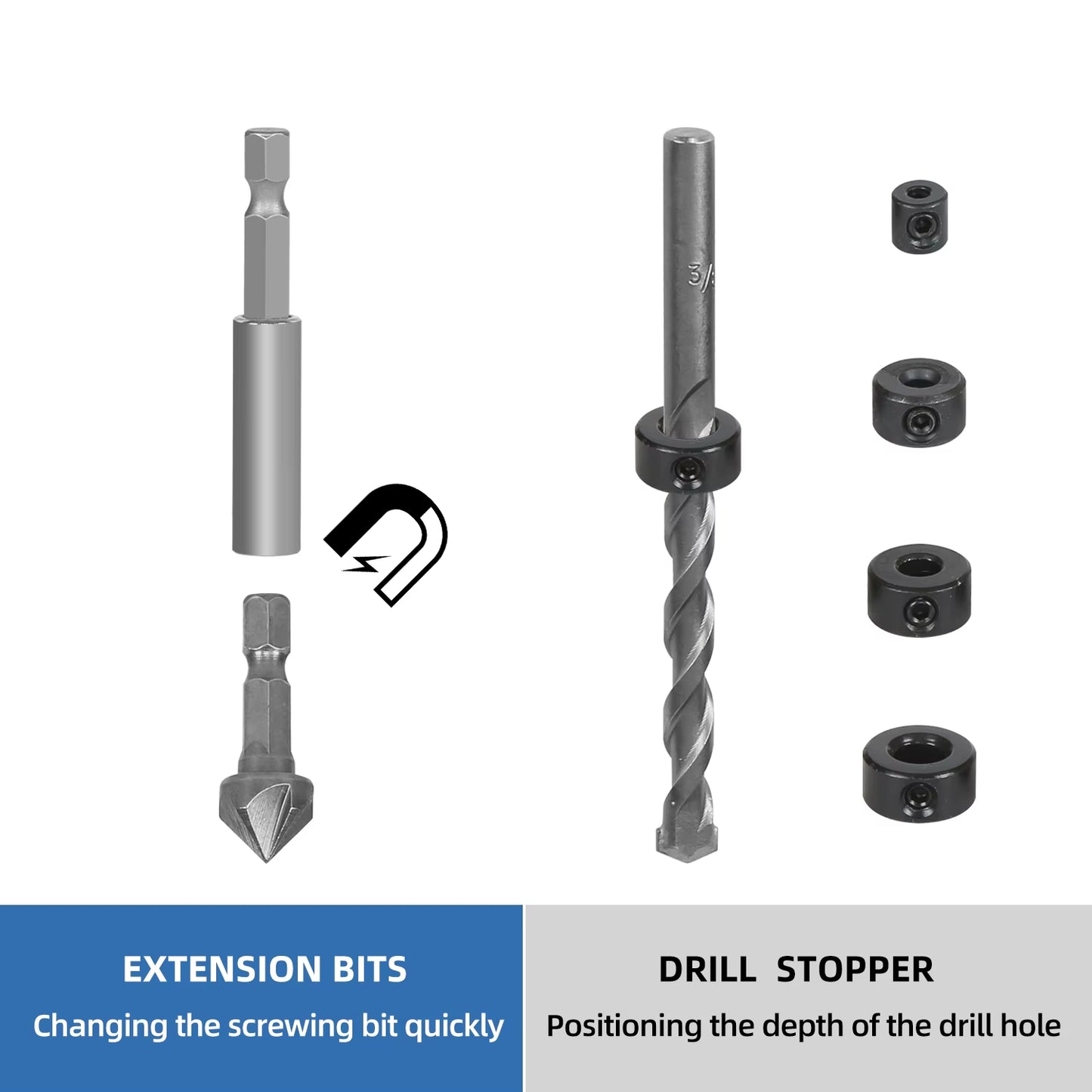 Drill Bit Set 217Pcs Impact Drill Driver Bits for Wood Metal Masonry HSS Steel Screwdriver Bit with Storage Case