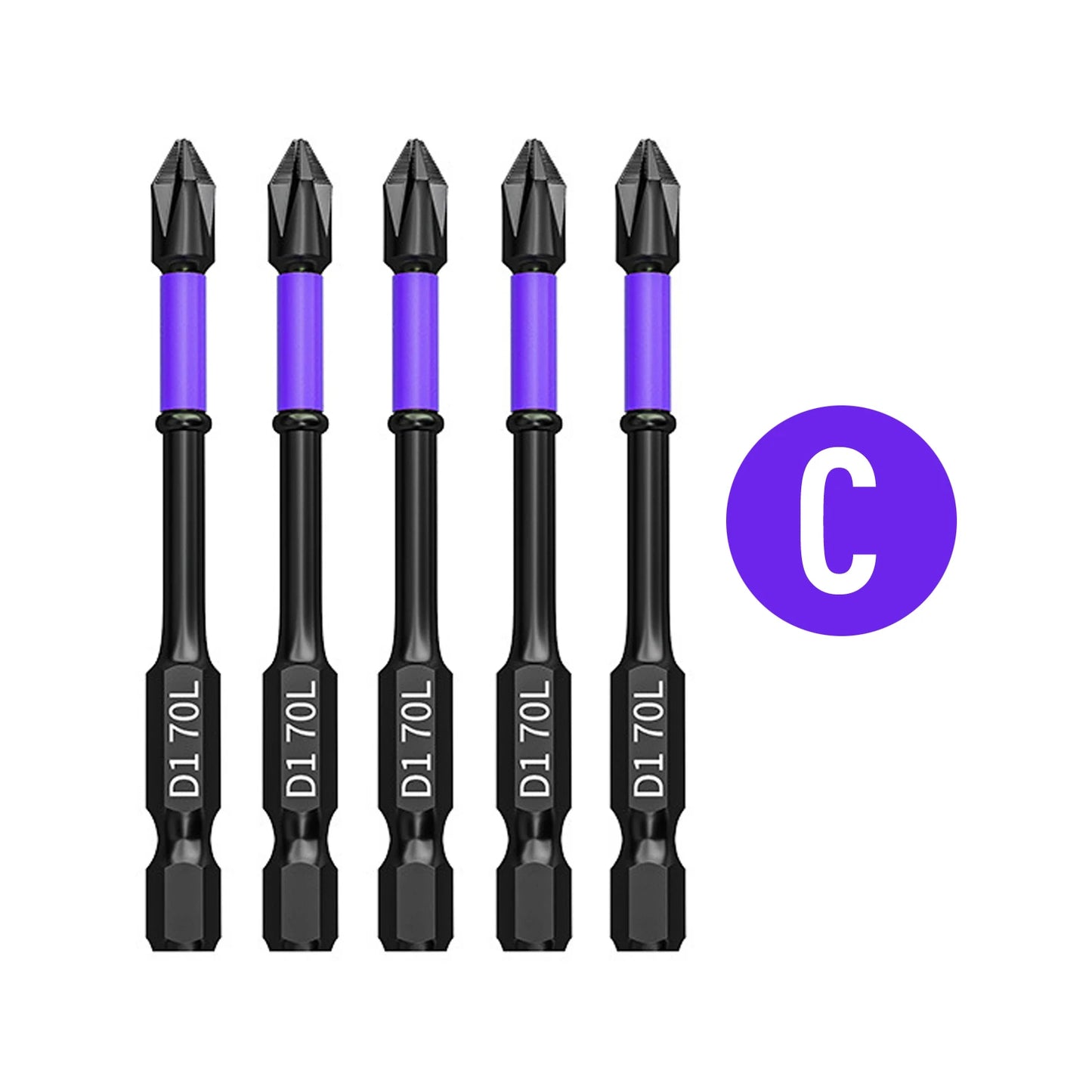 D1 Anti-Slip and Shock-Proof Bits Screwdriver Bits,High Hardness Strong Magnetic