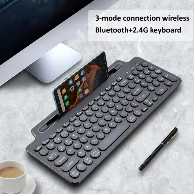 Bluetooth Keyboard 2.4G Wireless Keyboard with Touchpad Card Slot Keyboard for Laptop Tablet Android IOS Ipad Gaming Keyboard