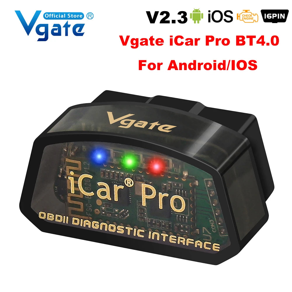 Icar Pro Elm327 V2.3 OBD 2 OBD2 Car Diagnostic Tools WIFI Bluetooth 4.0 for Android/Ios BT3.0 for Android ODB2 Car Scanner