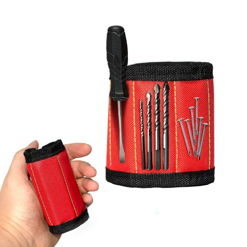 Strong Magnetic Wristband Portable Magnetic Wrist Strap Tool Bag for Holding Belt Screw Nail Nut Bolt Drill Bit Repair Tool Kit