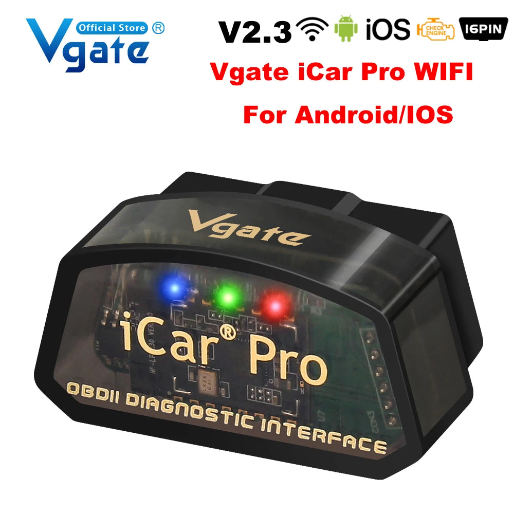 Icar Pro Elm327 V2.3 OBD 2 OBD2 Car Diagnostic Tools WIFI Bluetooth 4.0 for Android/Ios BT3.0 for Android ODB2 Car Scanner