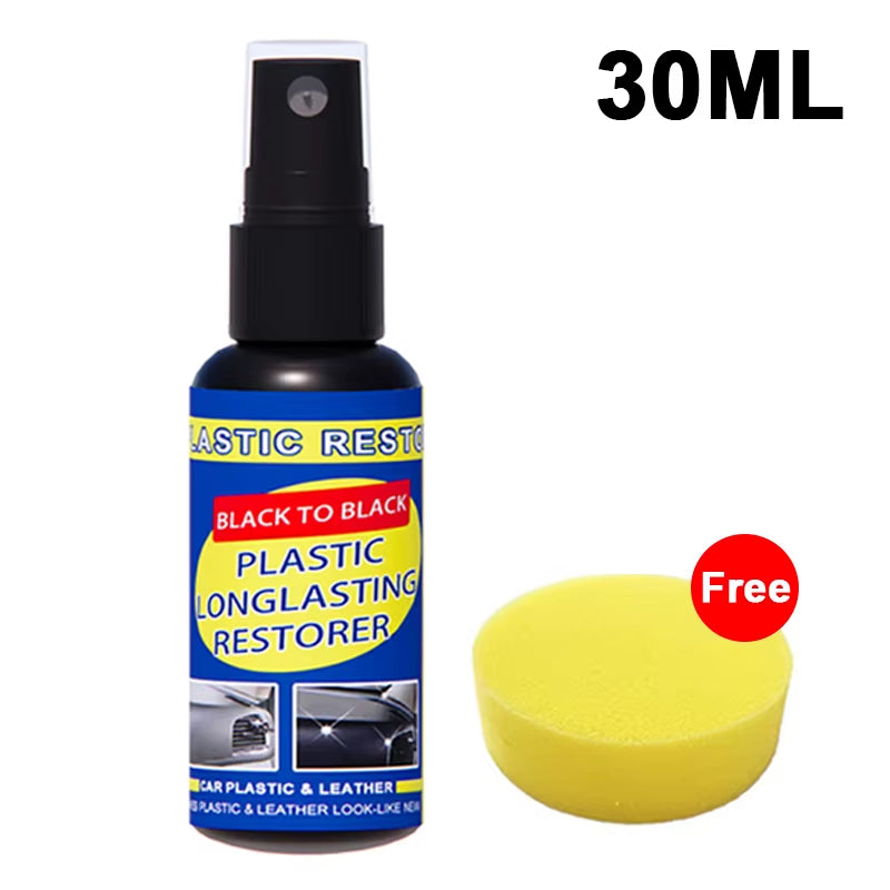 Car Plastic Restorer Back to Black Gloss Car Cleaning Products Plastic Leather Restore Auto Polish and Repair Coating Renovator