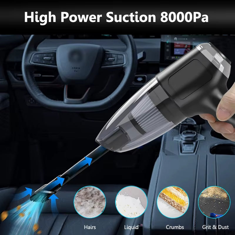 2 in 1 Rechargeable Blower Car Wireless Cleaner for Car Desk Vacuum Cleaner Air Duster Mini Vacuum Cleaner Wireless Cleaner