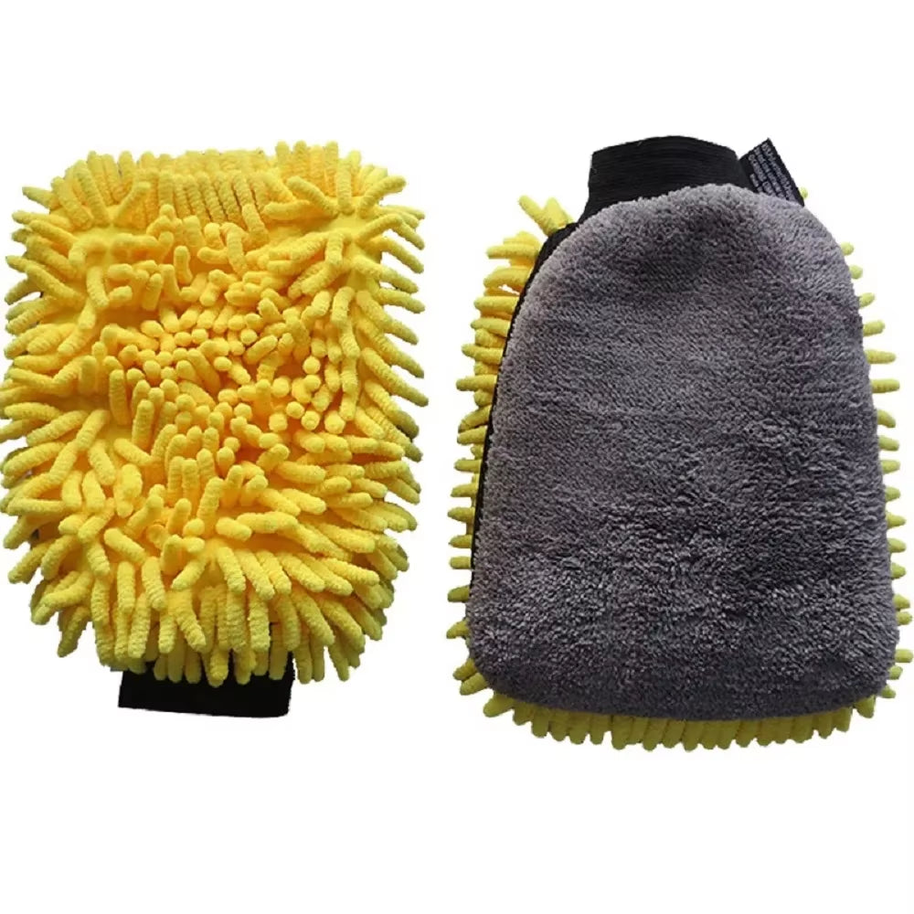 Car Wash Glove Coral Mitt Soft Anti-Scratch for Car Wash and Cleaning Multifunction Thick Cleaning Glove Car Wax Detailing Brush