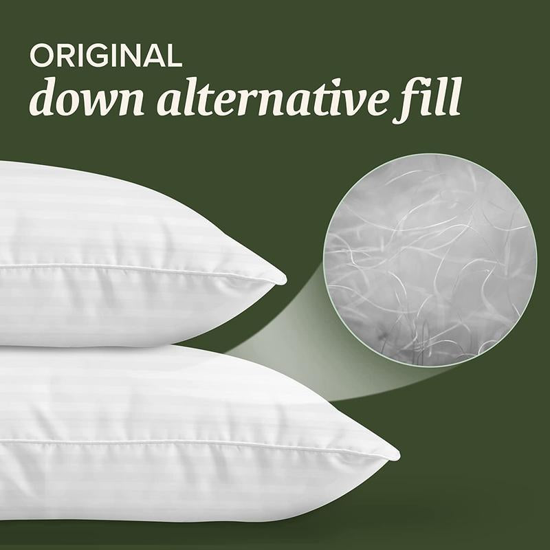 Beckham Hotel Collection Bed Pillows Set of 2 - Soft-Down Alternative Gel Pillows for Back, Stomach or Side Sleepers