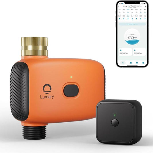 Lumary Smart Wi-Fi Watering Timer for Gardening with Brass Inlet(Gateway Included)