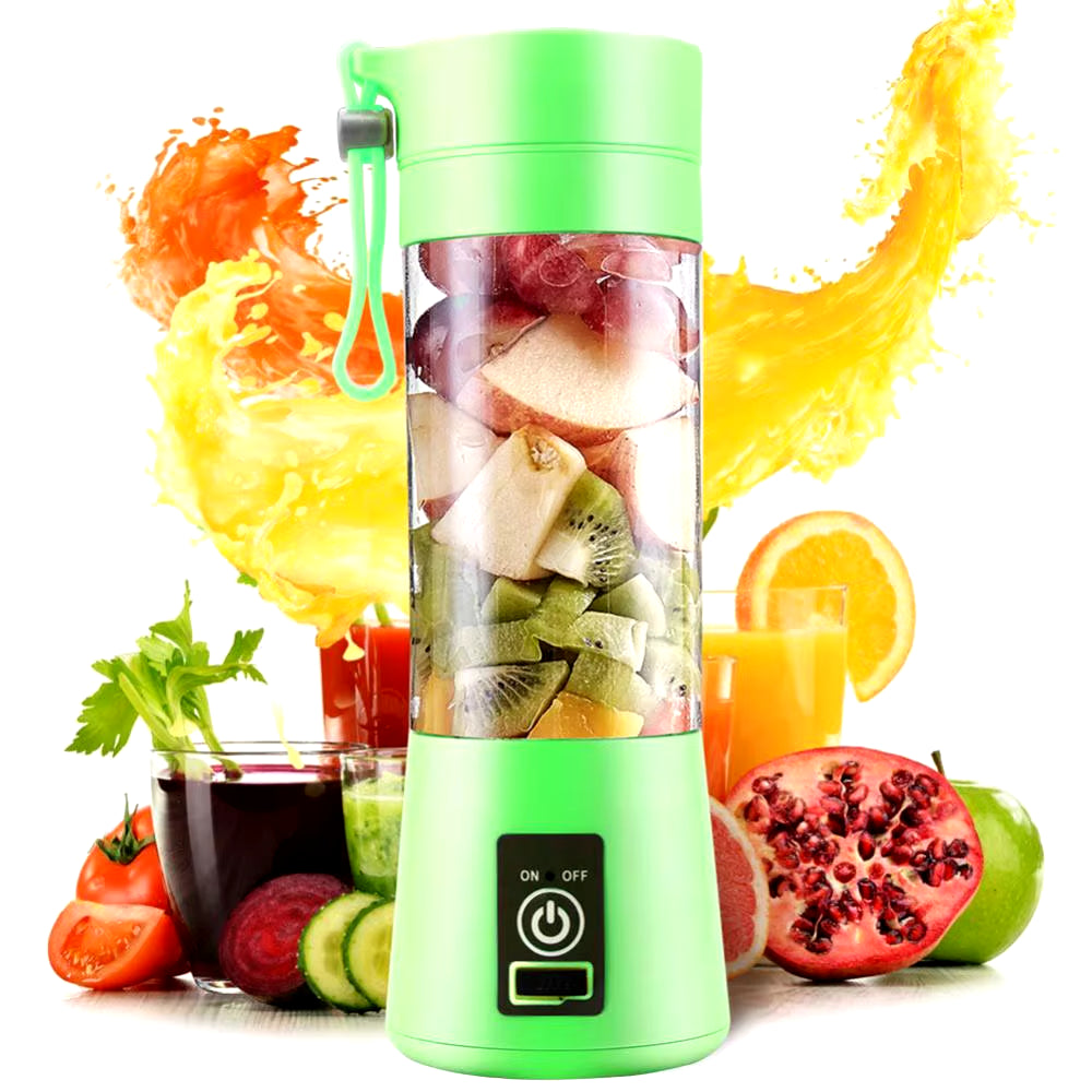 500Ml 4 Blades Mini Portable Electric Fruit Juicer USB Rechargeable Smoothie Maker Blender Machine Sports Bottle Juicing Cup