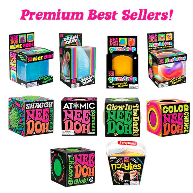 Needoh Best Sellers - Stetch, Squeeze and Decompress - Two Size Choices (8 Pack or 10 Pack) of Our Best Selling Needoh'S Inlcuding the Nicecube and Dreamdrop!