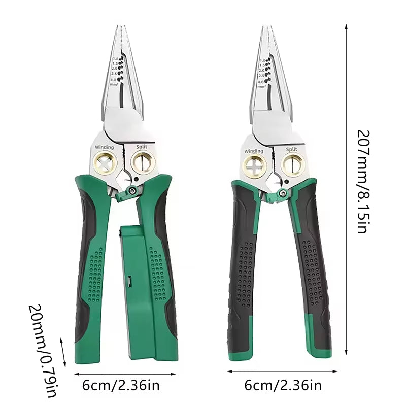 8 in 1 Wire Stripping Pliers Multifunction Electrician Cable Stripper Cutting Splitting Repair Hand Tools Pliers