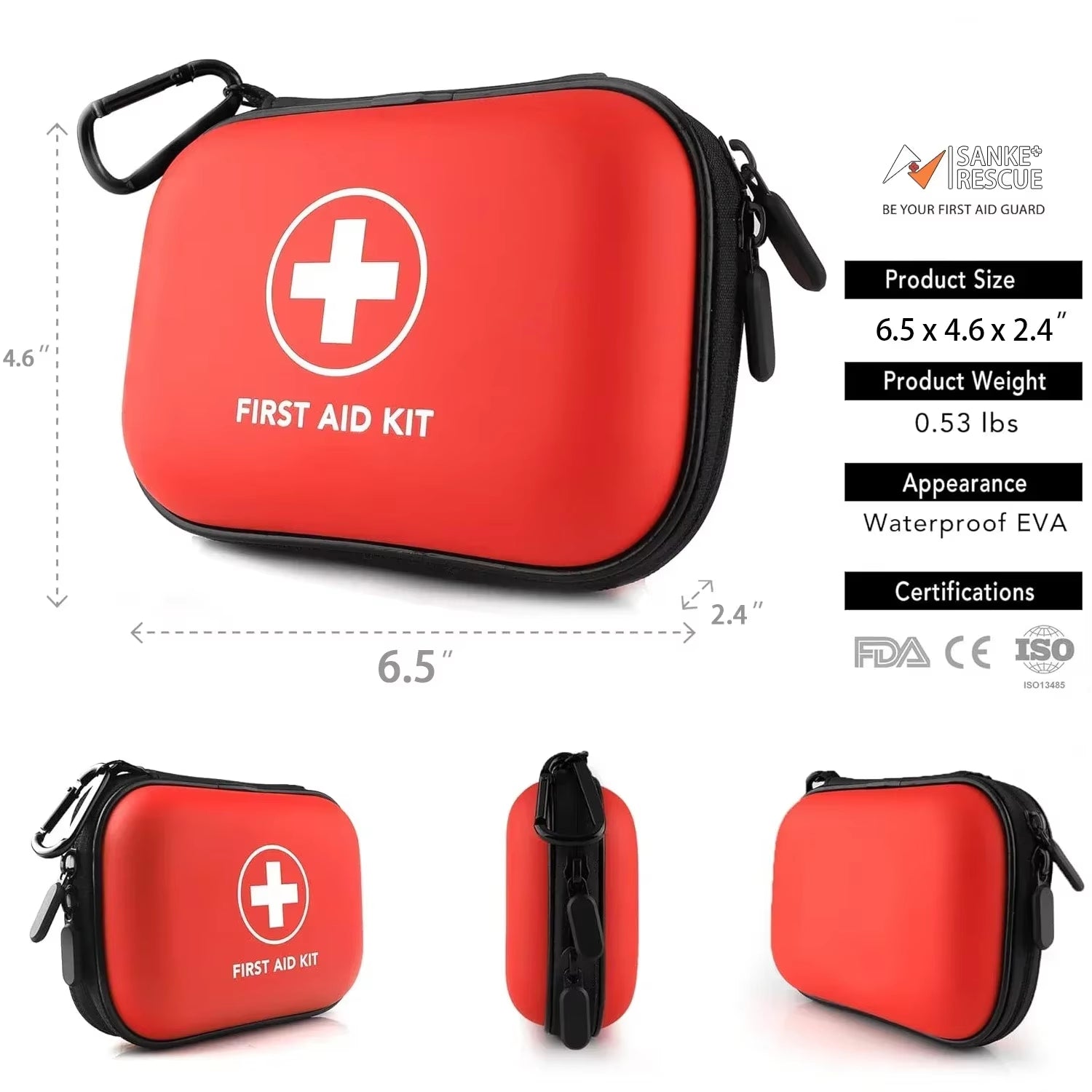 First Aid Kit Multi-Purpose Emergency Medical Portable Medical Bag Outdoor Multi-Functional Home Emergency Edc Camping Hiking