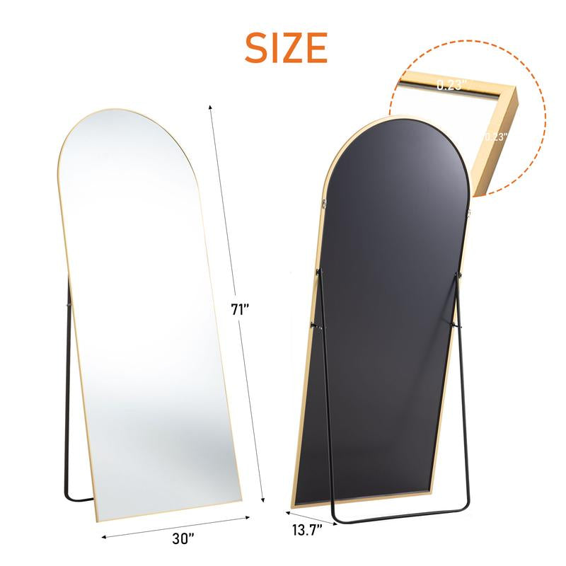 Sweet Furniture S - Full Length Mirror Floor Mirror Standing Hanging or Leaning Wall Standing Mirror Home Decor, Upgraded Nano Glass