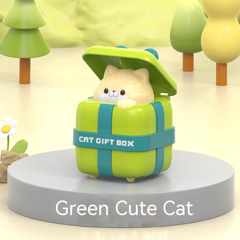 The Latest Cat Press Toy Car, Creative Cartoon Inertial Pull-Back Car, Decompression Interactive Toy