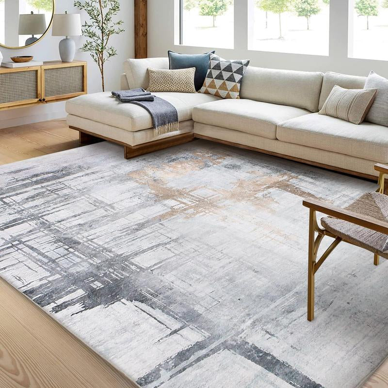 Modern Abstract Pattern Large Rug, Soft Area Rug with Anti-Slip Base, Decorative Carpet for Home Living Room Bedroom Dining Room, Bedroom Accessories, Bedroom Carpet, Christmas Gifts, Christmas Decorations, Rugs for Living Room