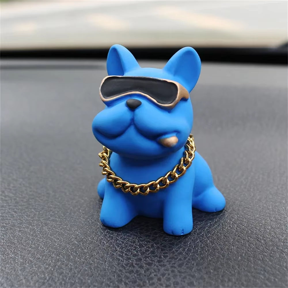 Wear-Resistant Bulldog Car Ornaments Feel Comfortable Resin Material Car Dashboard Decoration Car Accessories Interior Decor