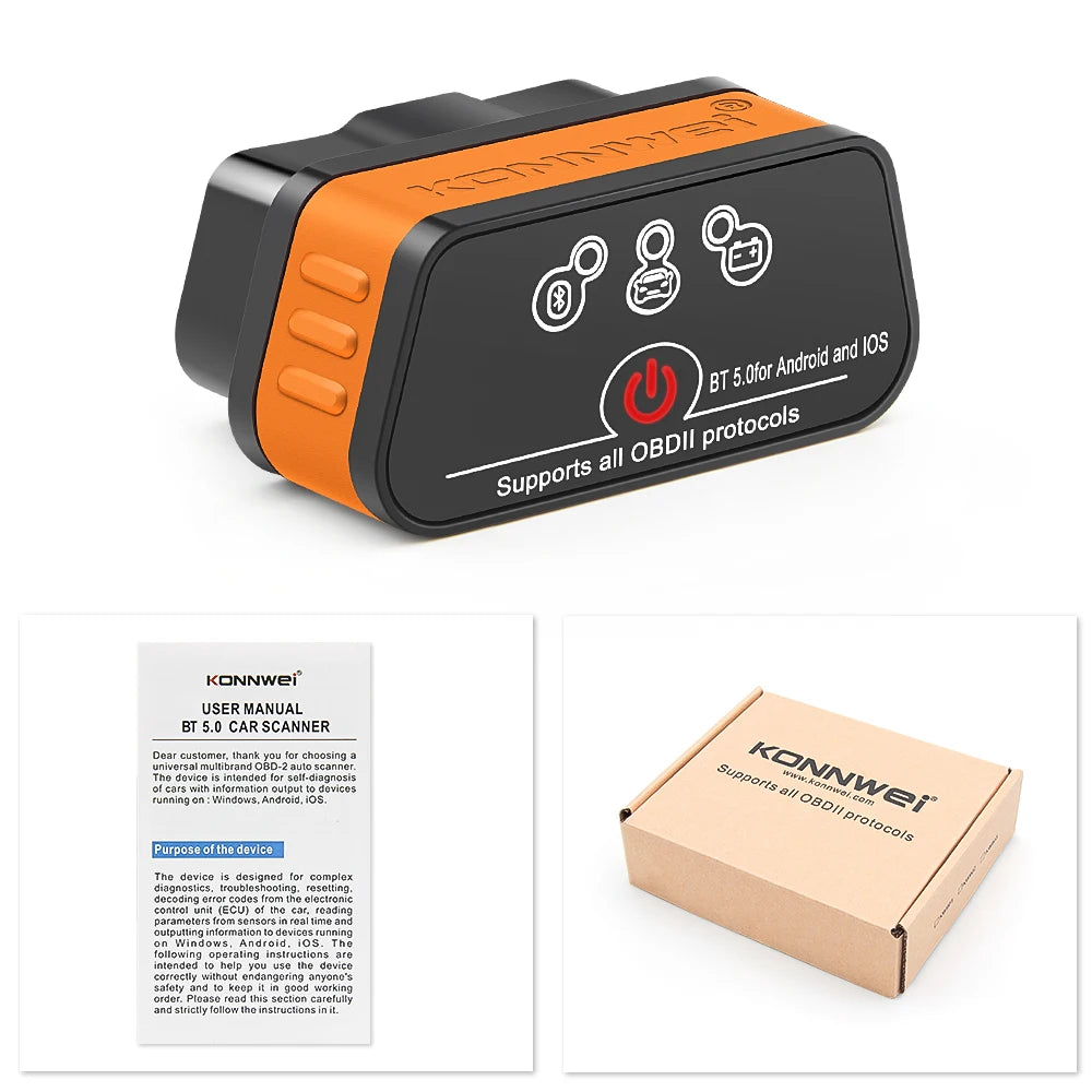 ELM327 V1.5 Bluetooth 5.0 OBD2 Scanner ELM 327 V1 5 OBDII Auto Car Diagnostic Tools ODB2 OBD 2 Code Reader