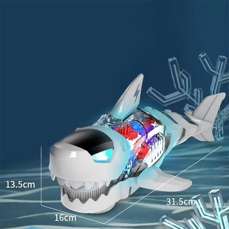 Gear Shark Light Music Electric Simulation Great White Shark Model Toy