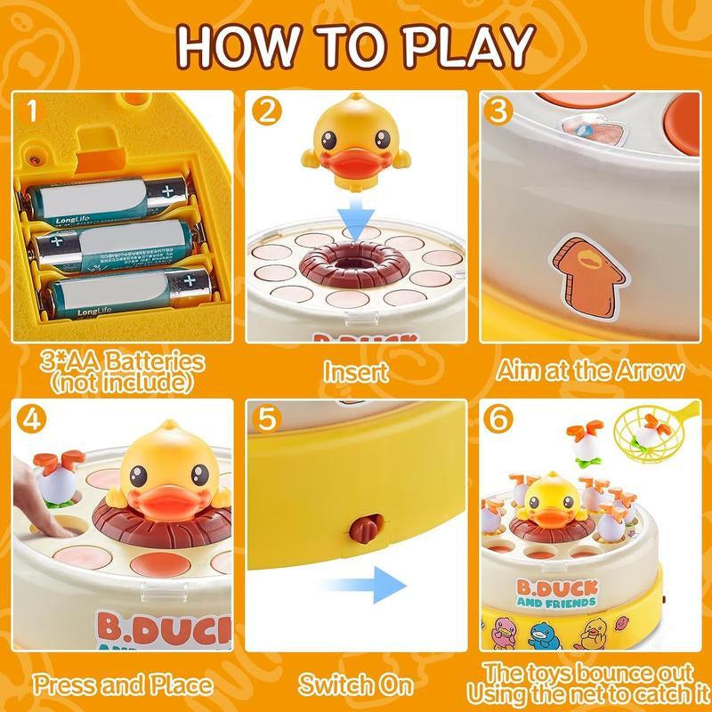 B.Duck Games, Bounce and Catch Duck Board Games,Duck Game Toys for Birthday Easter Gifts