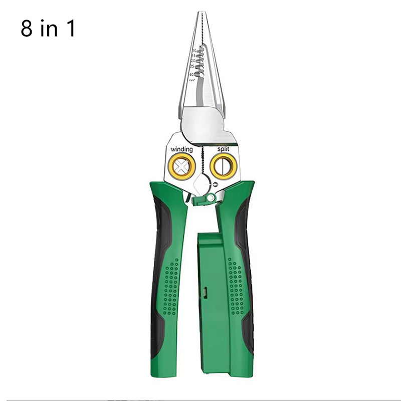 8 in 1 Wire Stripping Pliers Multifunction Electrician Cable Stripper Cutting Splitting Repair Hand Tools Pliers