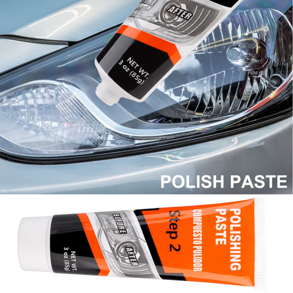 Car Headlight Restoration Polishing Kits Chemical Brightener Headlamp Repair Light Lens Polisher Cleaning Paste Refurbish Tool